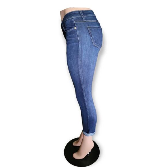 PAIGE Skyline Skinny Crop Jeans – Dark Wash, Size 26, Mid-Rise Stretch Denim - Picture 4 of 10